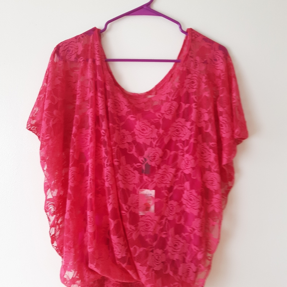 Fuschia Lace Blouse
